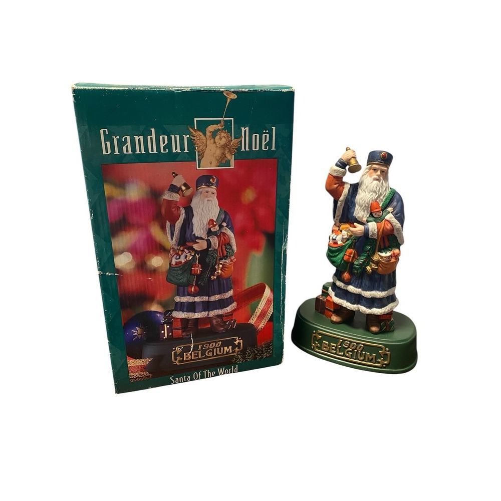 Santa Claus Porcelain Figure Belgium 1900 Grandeur Noel Santa Of The World‎ 10"